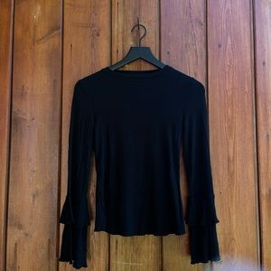 Who What Wear|Black Shirt With Layered Sleeves